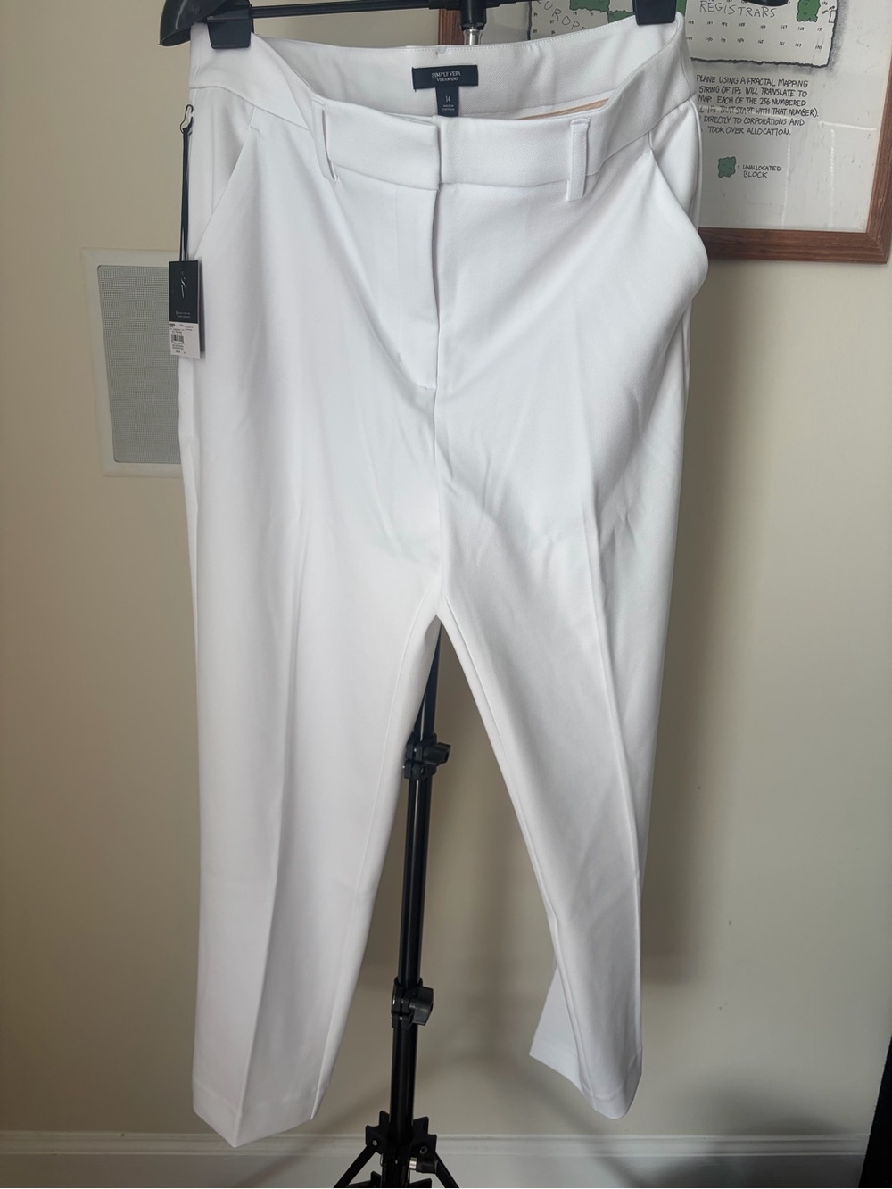 Simply Vera Vera Wang White Men's Dress Pants